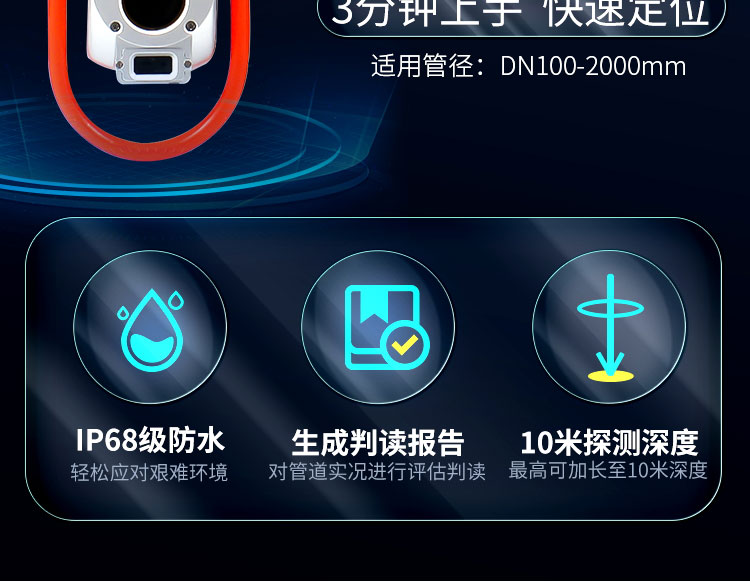 快通牌KT-995QV高清無線管道潛望鏡(2)